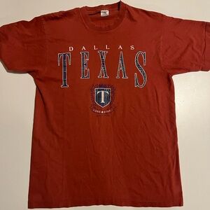 Vintage Fruit of the Loom Texas Lone Star Single Stitch Tshirt Mens Large